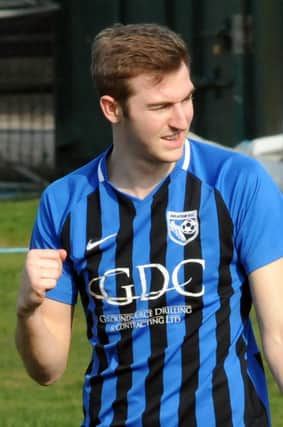 Joe Butler, pictured while playing for Selston, scored the equaliser for Hucknall Town at league leaders Sherwood