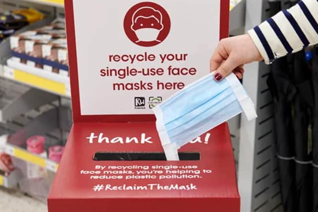 People can continue to recycle their face masks at Wilkos stores in Hucknall and Bulwell