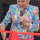 Renowned TV Presenter and Alzheimer’s Society Ambassador, Angela Rippon cuts the ribbon to official opened Harrier House Care Home in Hucknall. (Photo by: Adept Care Homes)