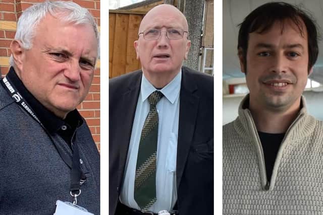 Hucknall councillors Dave Shaw (left), John Wilmott and Lee Waters (right) have been given their committee appointments for the year