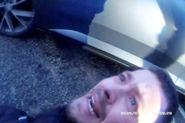 Logan Brandt tried to claim he'd suffered a broken leg after being stopped.