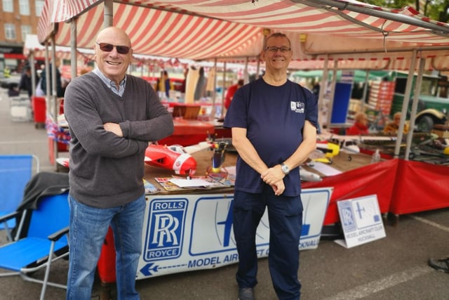 Members of the Rolls-Royce Model Aeroplane Club at the community day