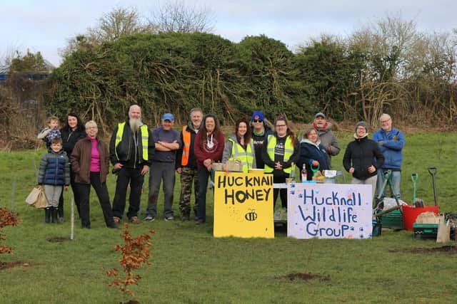 Members of Hucknall Wildlife Group were joined by volunteers to plant more than 100 trees on the Washdyke Lane recreation area