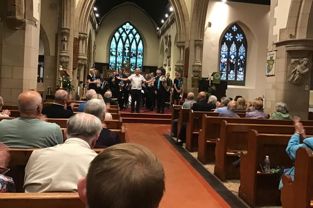 Hucknall & Linby Mining Community Brass Band's concert at Hucknall Parish Church was well received by the delighted audience