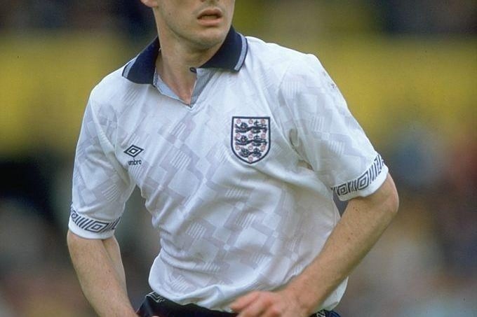 Nigel Clough playing for England B against Iceland at Wembley Stadium on April 1991: