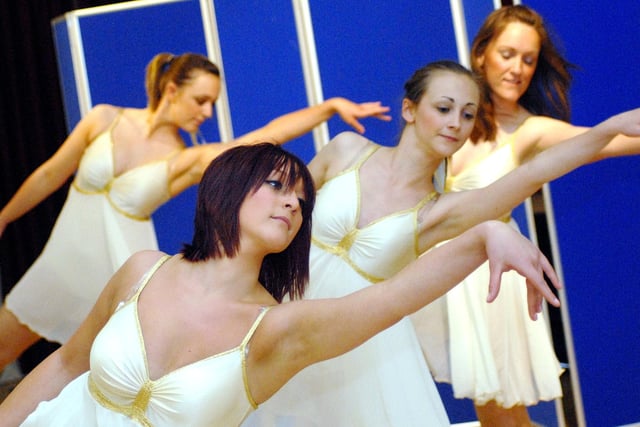 2010: Senior dancers from the Sarah Adamson School of Dance perform their routine at the opening of the Byron Festival in Hucknall.
