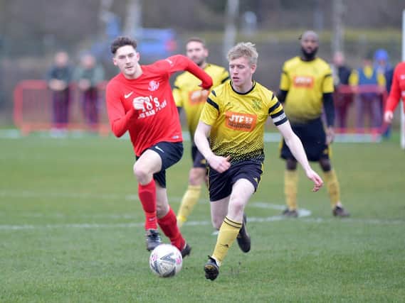 Match action from Hucknall Town's 4-0 derby win at Linby which sent them top of the table.