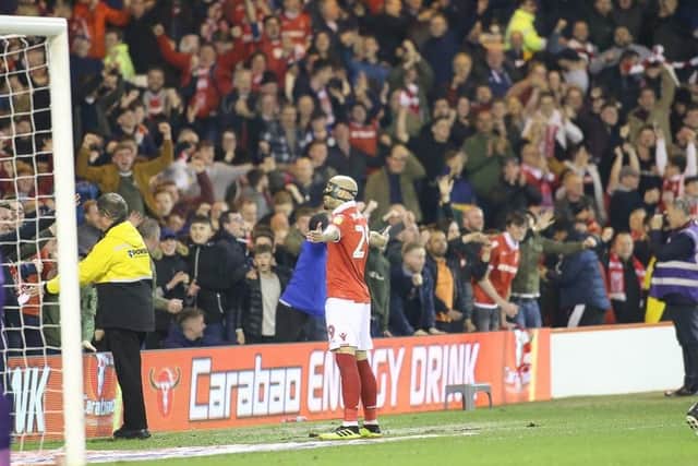 Action from Forest v Derby at The City Ground on Monday. Picture by Jez Tighe.