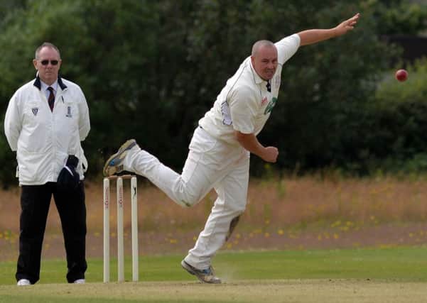 Clipstone v Papplewick and Lindby.  Pictured is Papplewick bowler Jim Rhodes