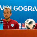 England captain, Harry Kane (left) with England manager, Gareth Southgate, in Volgograd.