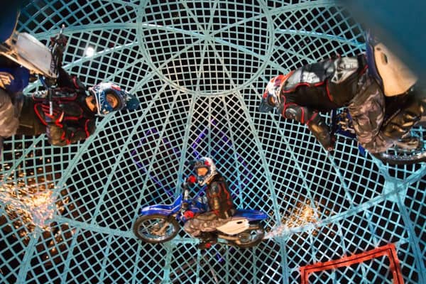 Globe of Death at Cirque Berserk. Copyright Piet-Hein Out.