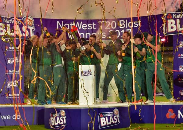 during the NatWest T20 Final match between Birmingham Bears and Notts Outlaws at Edgbaston, Birmingham, United Kingdom on 2 September 2017. Photo by Simon Trafford.