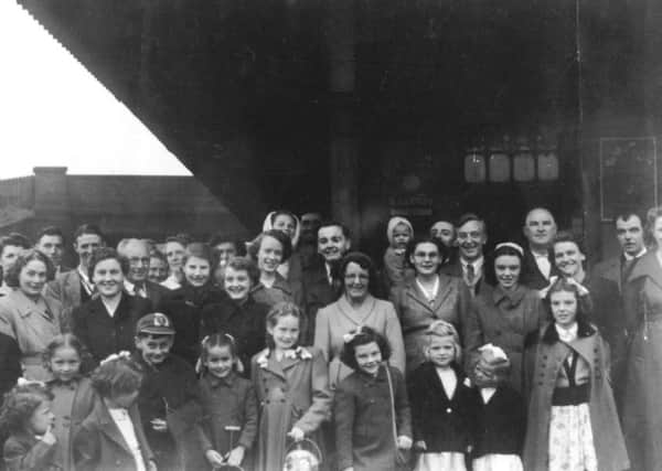 1951: A few of the members of the old Hucknall fire brigade and their families on an outing to Skegness. Picture courtesy of Nottinghamshire Archives.
