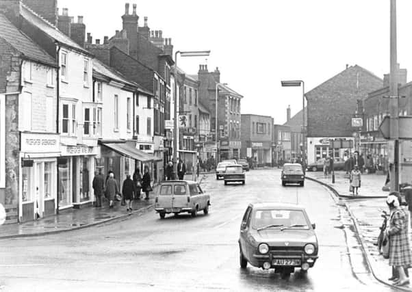 1972: A fabulous view of Hucknall High Street from the Market Place. Picture courtesy of Nottinghamshire Archives.