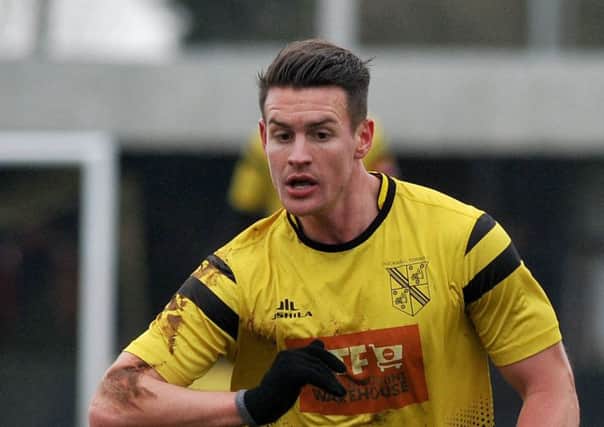 Hucknall Town FC v Sherwood Colliery, pictured is Shane Newton