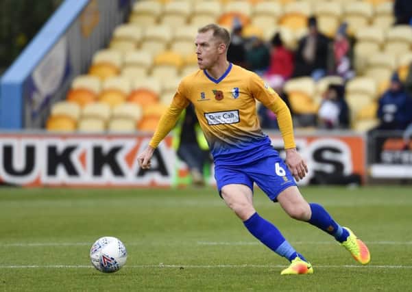 Mansfield Town's Neal Bishop: Picture by Steve Flynn/AHPIX.com, Football: Skybet League 2  match Mansfield Town -V- MK Dons at One Call Stadium, Mansfield, Nottinghamshire, England on copyright picture Howard Roe 07973 739229