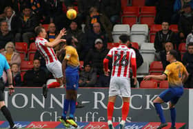 Picture by Gareth Williams/AHPIX.com; Football; Sky Bet League Two; Cheltenham Town v Mansfield Town; 03/11/18  KO 15:00; The Jonny Rocks Stadium; copyright picture; Howard Roe/AHPIX.com; Cheltenham's Will Boyle heads them into a 2-1 lead against Mansfield