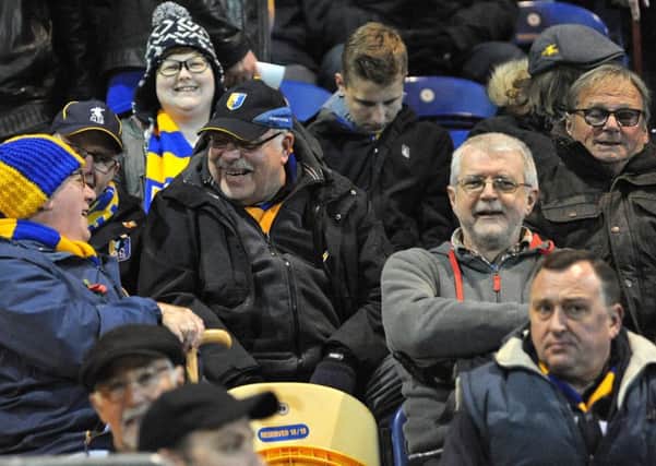 Mansfield Town v Scunthorpe Utd. fans gallery.