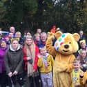 Members of the health walk in Cuerden Valley Park to raise funds for Children in Need