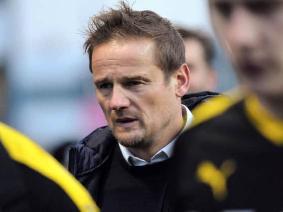 Neal Ardley at Mansfield on Saturday.