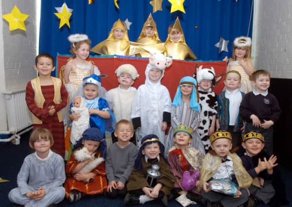 2007: Foundation pupils at Newstead Primary School take part in their nativity play and seem to be having a lot of fun. Did you take part in a nativity and if so what part did you play?