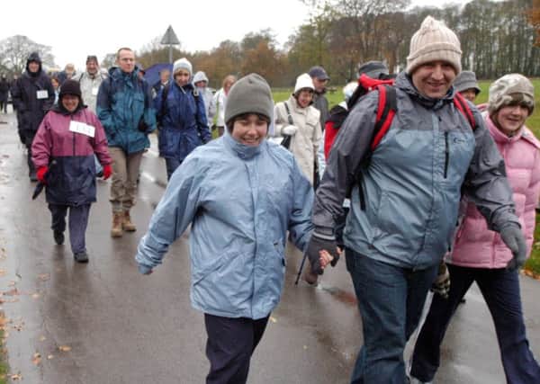 2007: Walkers set off from Newstead Abbey on the Byron Winter Walk organised by the Nottinghamshire Royal Society for the Blind. Did you go on this walk?