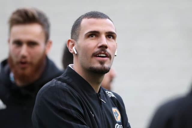 NEWCASTLE UPON TYNE, ENGLAND - DECEMBER 09: Leo Bonatini of Wolverhampton Wanderers looks on prior to the Premier League match between Newcastle United and Wolverhampton Wanderers at St. James Park on December 9, 2018 in Newcastle upon Tyne, United Kingdom. (Photo by Ian MacNicol/Getty Images)