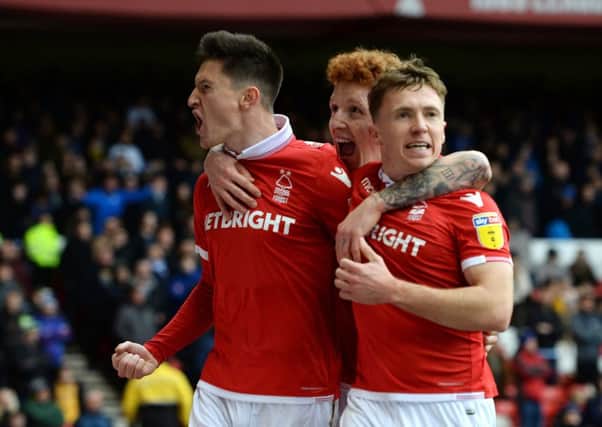 Joe Lolley has signed a new deal after an impressive season with Forest.  (Photo by Tony Marshall/Getty Images)