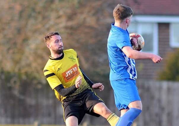 Hucknall Town FC v Staveley Miners Welfare Reserves, pictured is Sam Simms