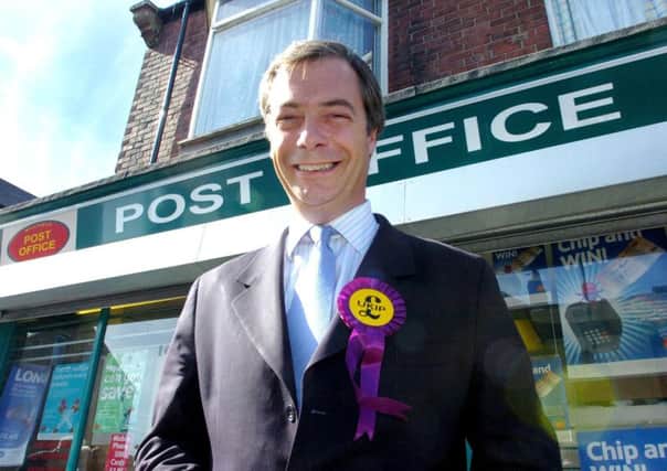 Nigel Farage on the Ukip campaign trail in 2015.