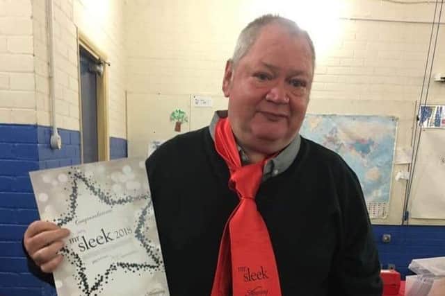 Slimmer Gary Watson with his Mr Sleek 2018 award after shedding five-and-a-half stone.