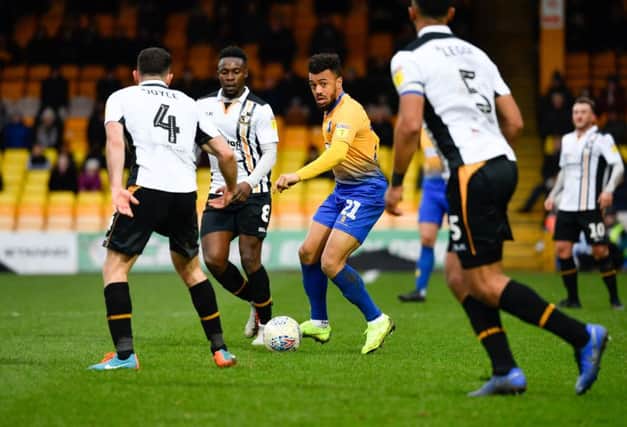 Stags in action in Saturday's defeat at Port Vale