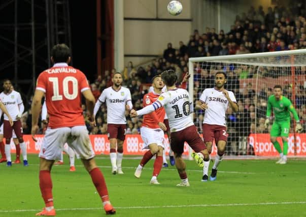 Nottingham Forest on the attack during the match between Nottingham Forest and Aston Villa at The City Ground Nottingham on 13-03-19 Image Jez Tighe