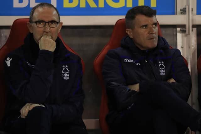 Nottingham Forest manager Martin O'Neill, left, and his assistant Roy Keane.