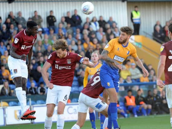 Action from Mansfield's win over Northampton earlier in the season.