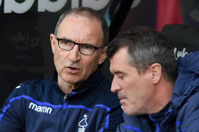 Martin O'Neill and Roy Keane during the defeat to Sheffield United.
