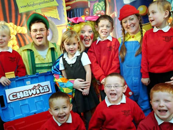 2008: Reception pupils at Beardall Primary School met up with the cast from Chaplins Panto. Did you meet them?