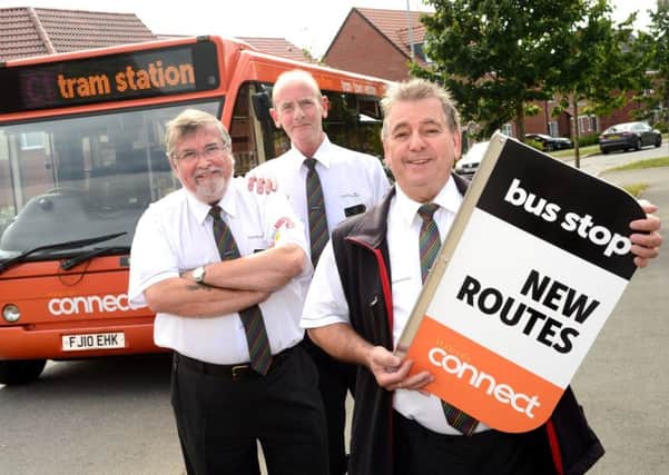 Trentbarton drivers (from left) Eric Robinson, Ashley Wall and Paul DJ Frettingham promoting the new routes.