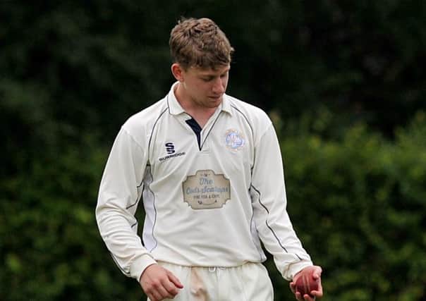 Papplewick and Linby CC v Worksop CC, pictured is Papplewick bowler Dan Stokes