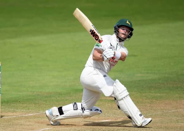 TAUNTON, ENGLAND - JULY 08: Ben Duckett of Nottinghamshire bats during Day Two of the Specsavers County Championship Division One match between Somerset and Nottinghamshire at The Cooper Associates County Ground on July 08, 2019 in Taunton, England. (Photo by Alex Davidson/Getty Images)