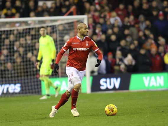 Adlene Guedioura pictured playing for Nottingham Forest. Pic by Jez Tighe.