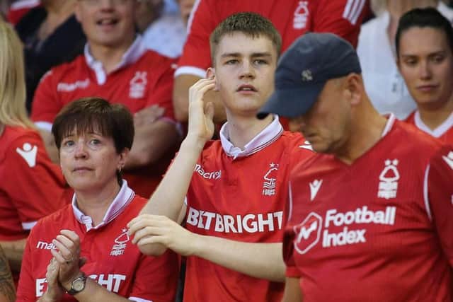 Forest fans pictured ahead of kick-off