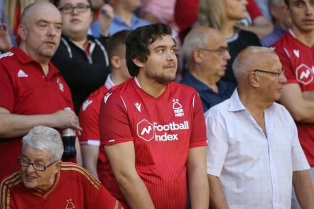 Forest fans pictured at the City Ground