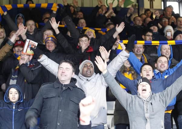 Ecstatic fans at the final whistle   -Pic by:Richard Parkes