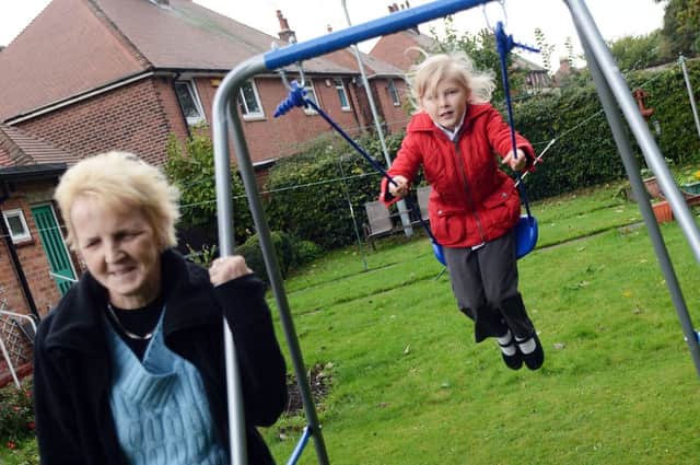 Ellie Johnson can continue to enjoy the swing in her Nana's communal garden after the Council had a change of heart and let Debbie Johnson keep the swing and garden lights.