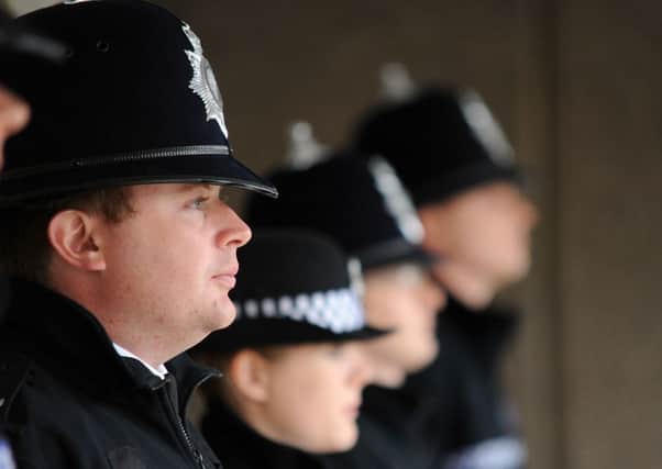 Inspector Nick Butler attends the new recruit parade at Hucknall Police Station.