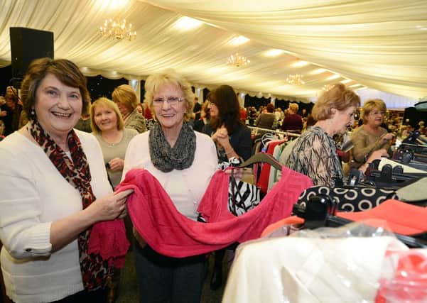 Deidre Fisher and Josephine Smith pictured at the Hospital League of Friends Autumn and Christmas Fayre and fashion show which was held at the John Fretwell Centre in Sookholme last Wednesday.