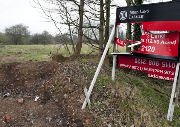 Land  sold for a proposed housing development in Hucknall