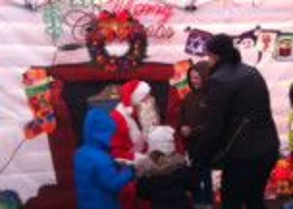 Santa visited Shirebrook and Warsop to hand out presents to youngsters.