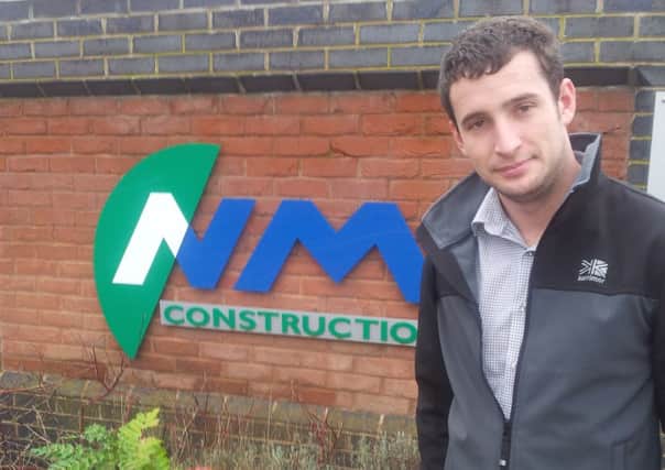 Simon Reeve, apprentice at North Midland Construction.